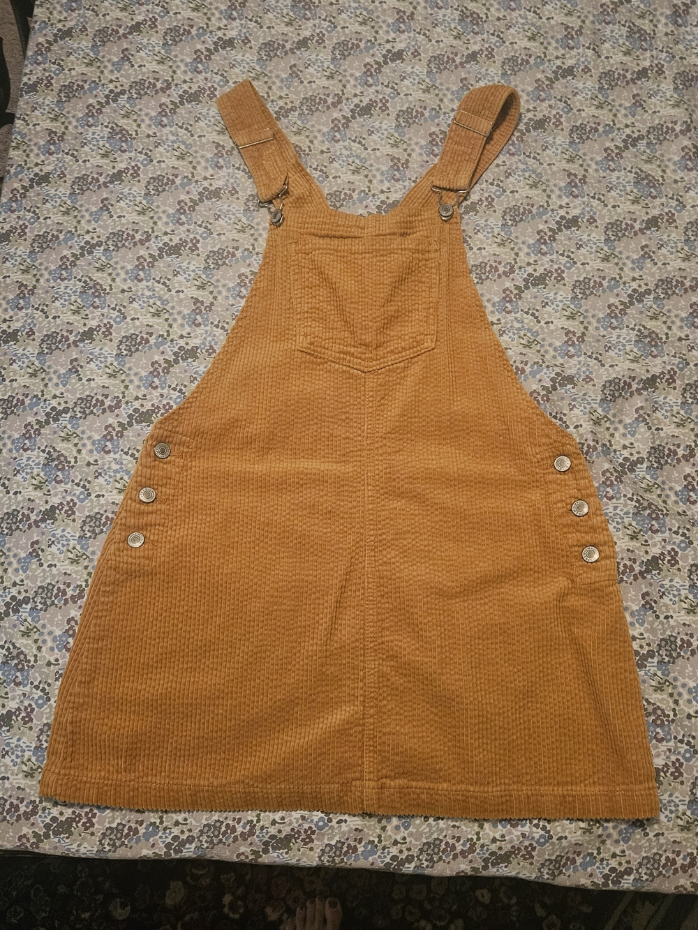 Love Tree Mustard Corduroy Overall Dress